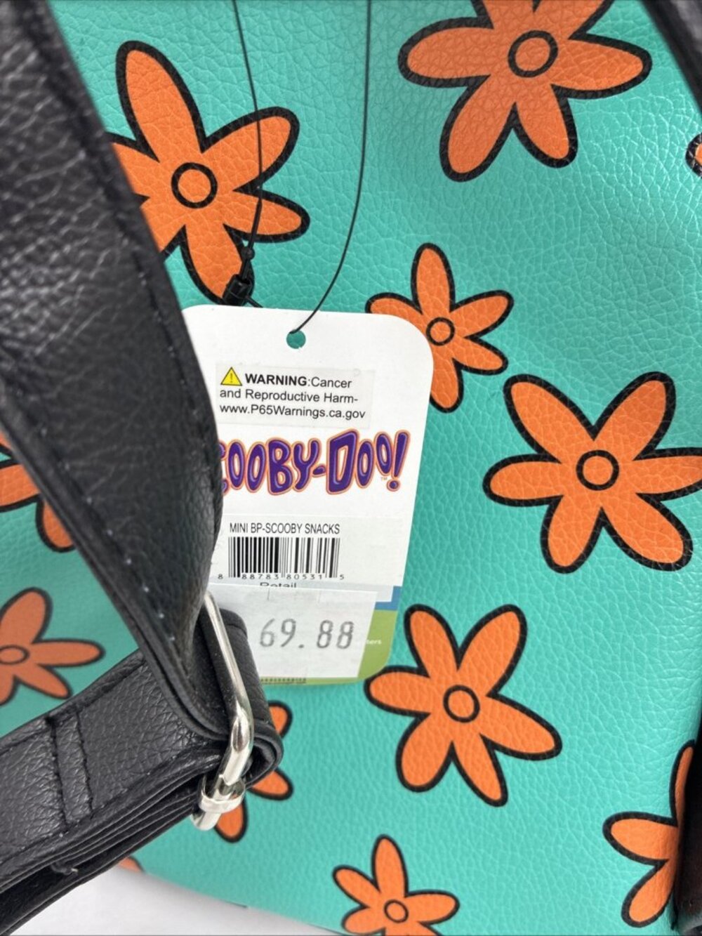 Scooby Doo Mini Backpack Scooby Snacks Cartoon Vegan Leather Bag - Picture 5 of 6